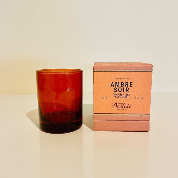Bastide Aix en Provence Amber Soir Empty Bubble Glass Candle Holder Vessel 6.7oz - Picture 3 of 7